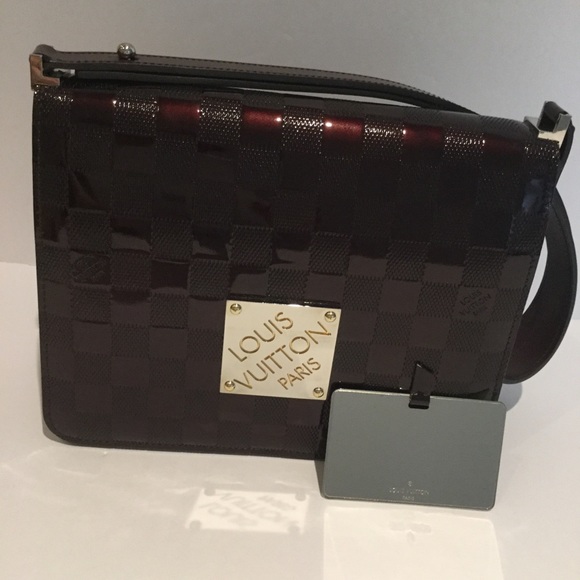 📌 SOLD 📌LOUIS VUITTON DAMIER BURGUNDY VERNIS BAG - Picture 2 of 8